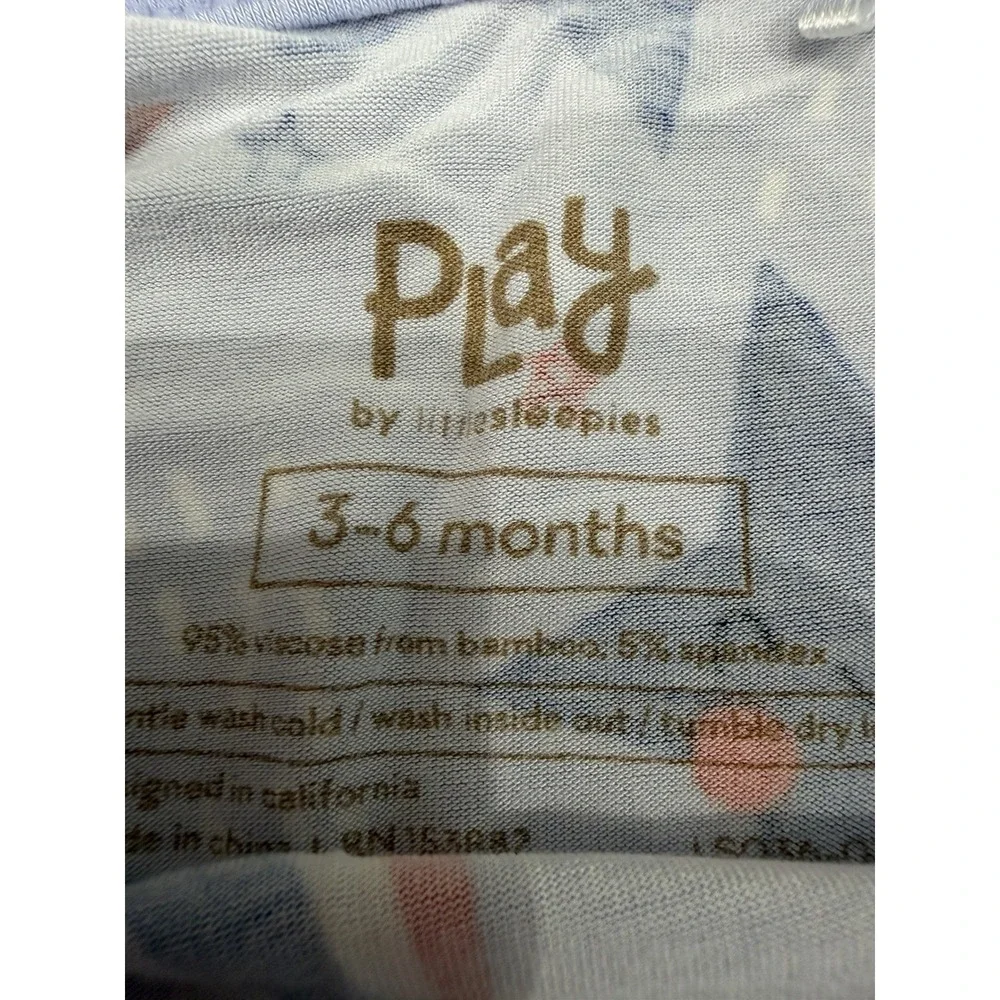 Play By Little Sleepies Baby One Piece Blue Stars Size 3-6 Month